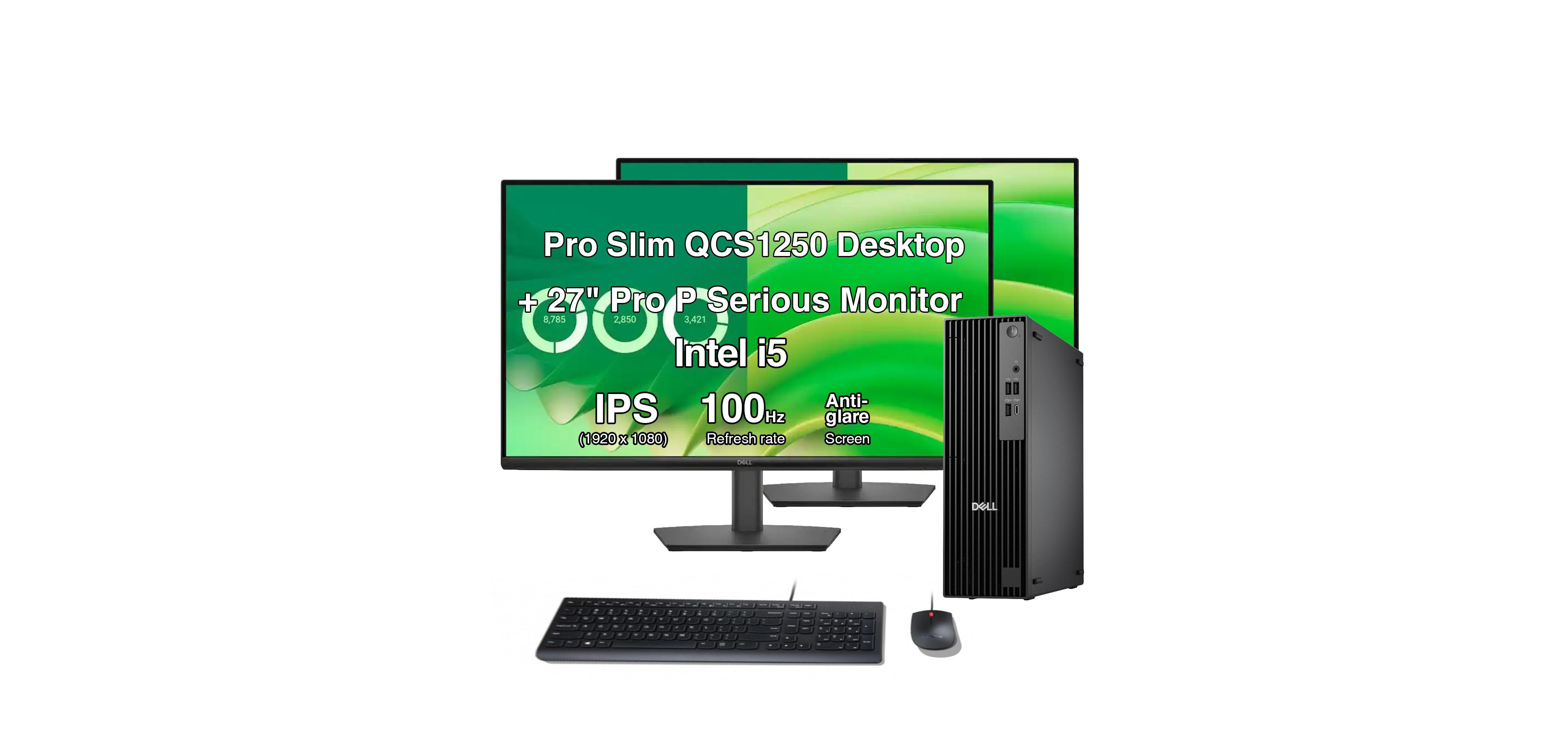 Dell Pro Slim QCS1250 14th Gen i5-14500 24" Desktop, 2-Pack