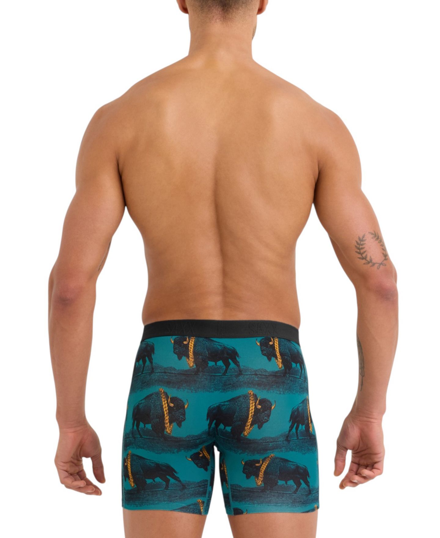 Трусы-боксеры No-RideUp Leg™ Fly для мужчин — SAXX, цвет: Bision Bling Seascape — фото 3