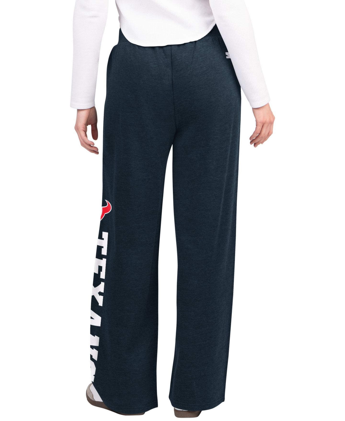 Женские брюки Starter Navy Houston Texans Field Wide Leg Sweatpants — фото 3