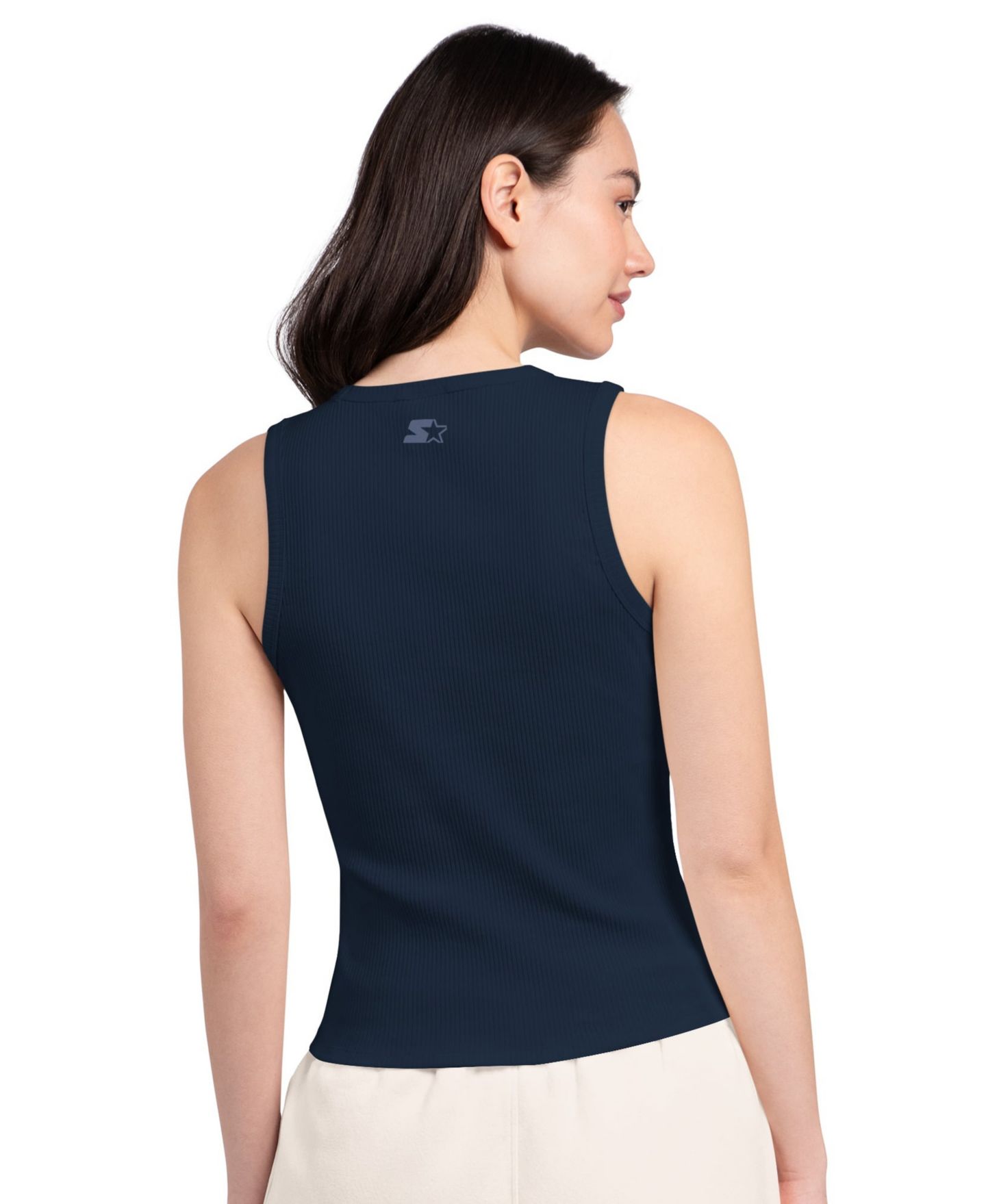 Женский топ Starter Navy Denver Broncos Athleisure Cropped — фото 2