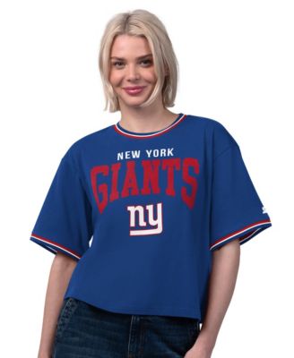 Women's Royal New York Giants Ace Cropped T-Shirt