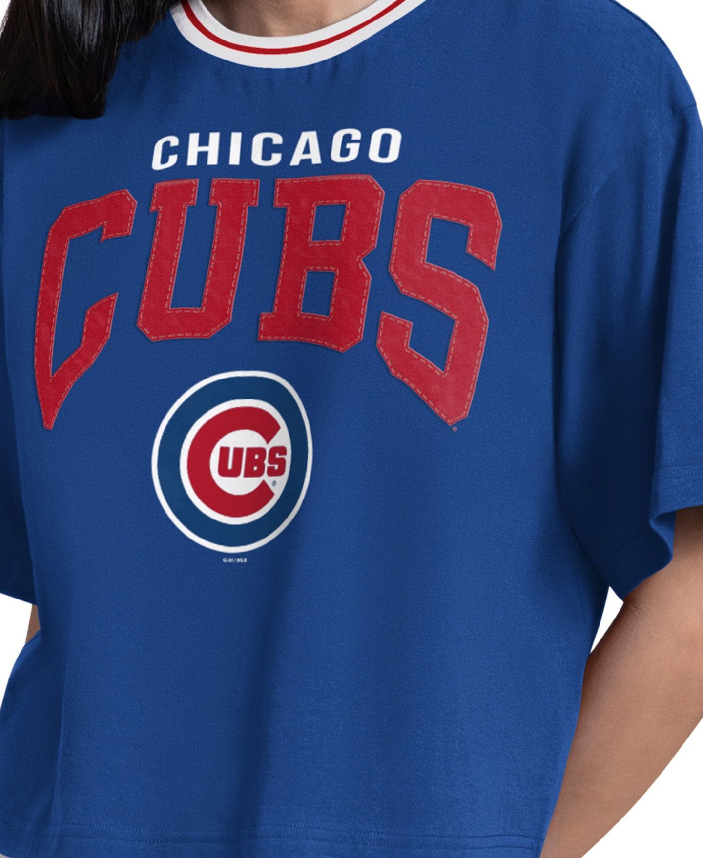 Женская футболка Starter Royal Chicago Cubs Ace Cropped — фото 3