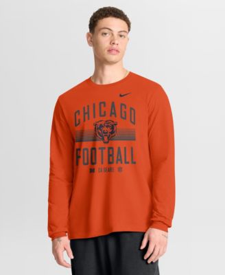 Men's Orange Chicago Bears Always Prepared Essential Cotton Long Sleeve T-Shirt