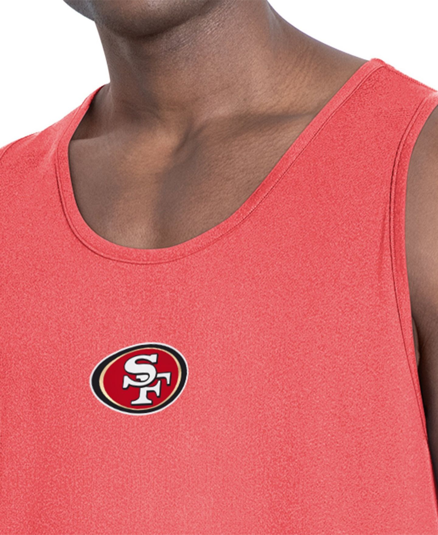 Мужской топ MSX by Michael Strahan Red San Francisco 49ers Energy Scoop Neck — фото 3