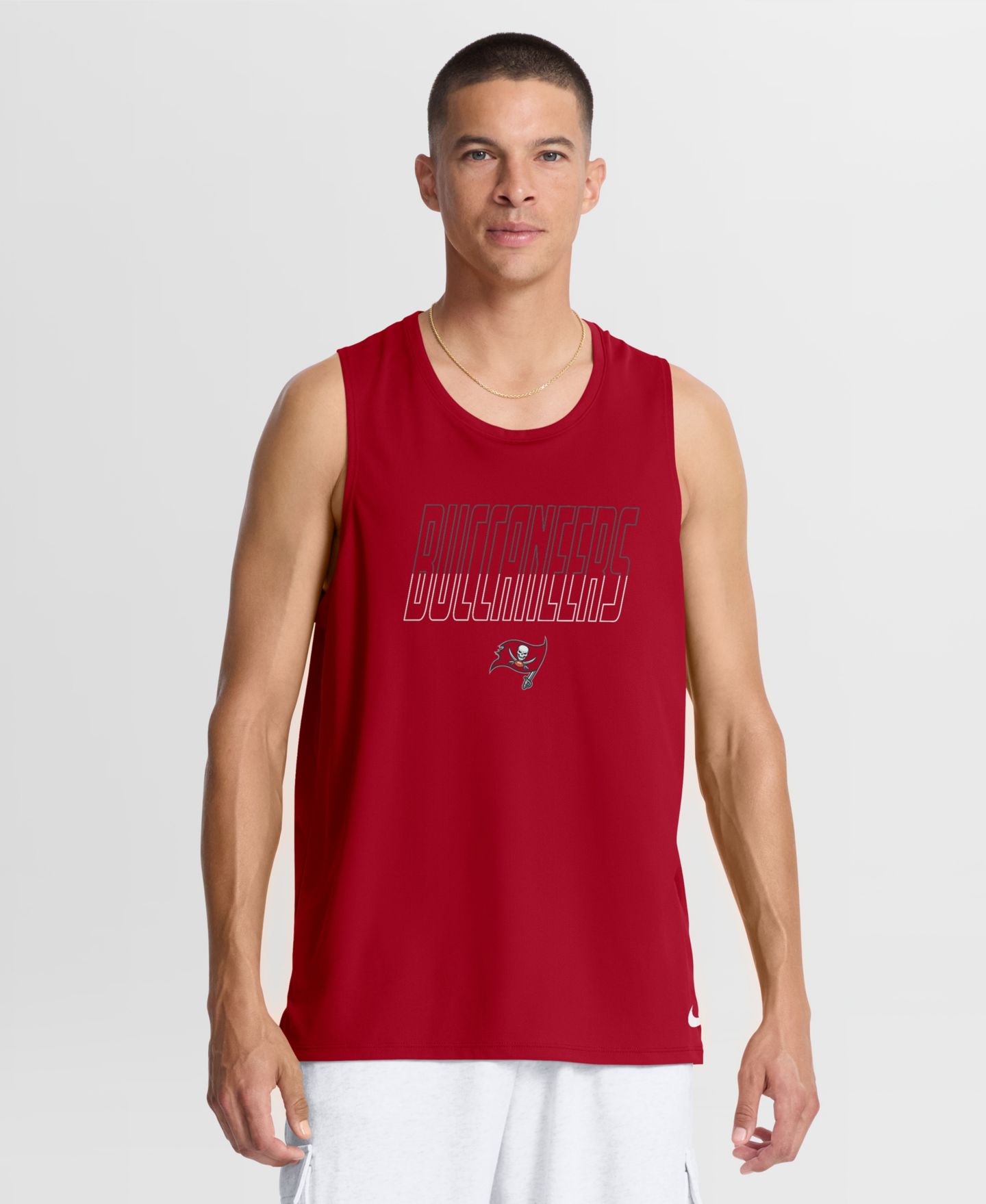 Мужской топ Nike Red Tampa Bay Buccaneers Kickoff Miler Dri-FIT Tank — фото 1