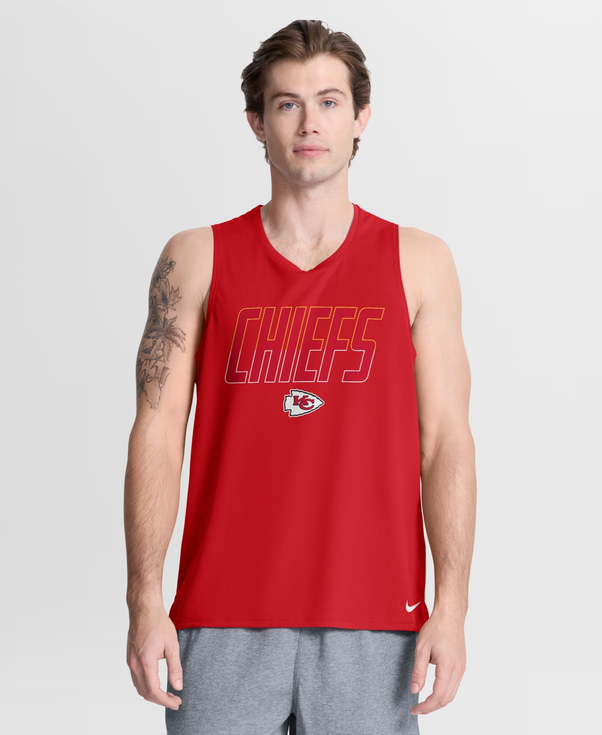 Nike Men's Red Kansas City Chiefs Kickoff Miler Dri-fit Tank Top
