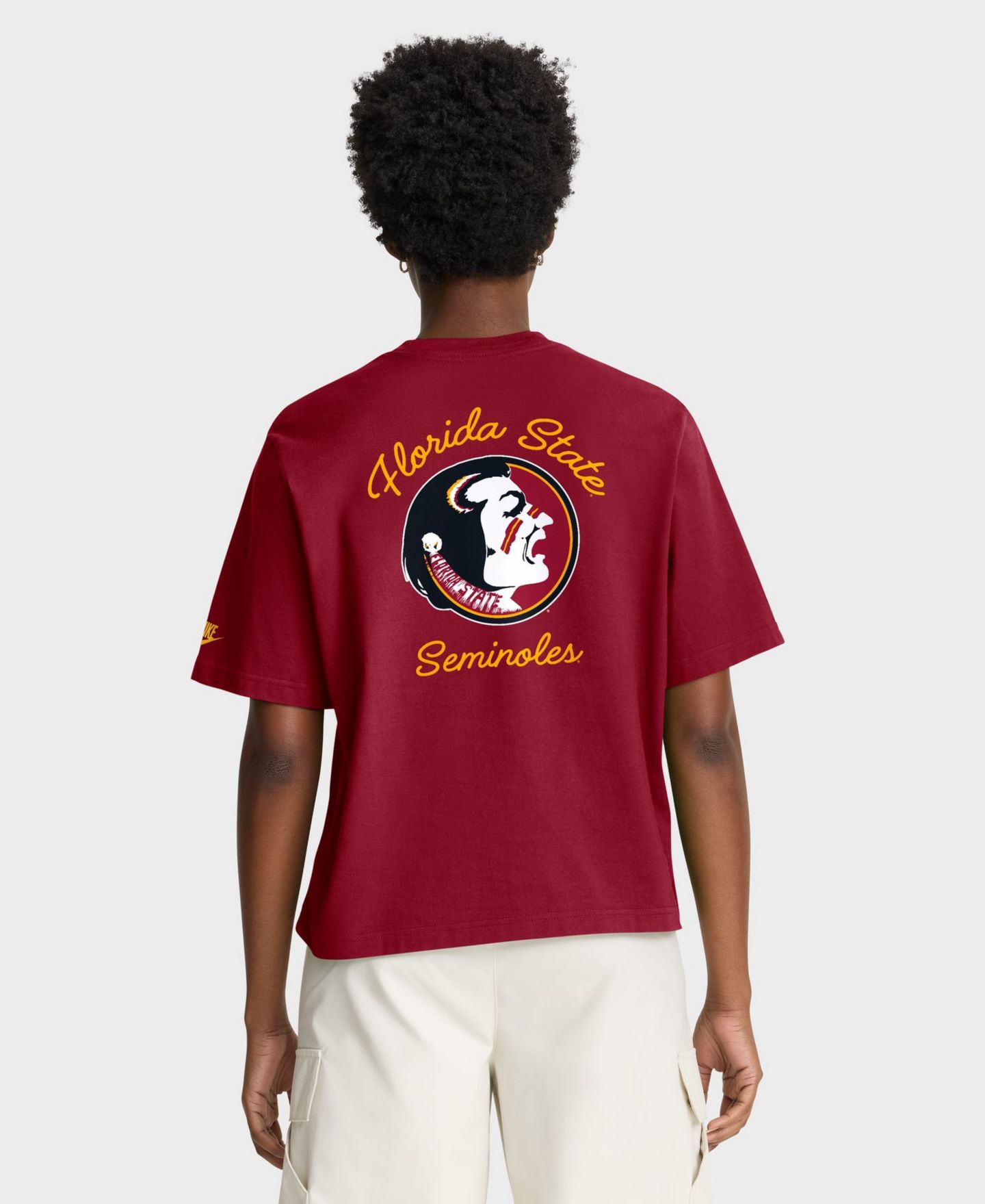 Женская футболка Nike Garnet Florida State Seminoles Legacy Pocket Boxy — фото 3