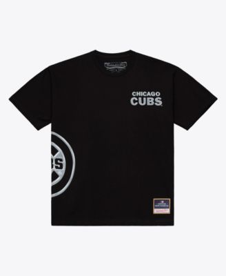 Men's Mitchell Ness Black Chicago Cubs Chrome Heritage T-Shirt
