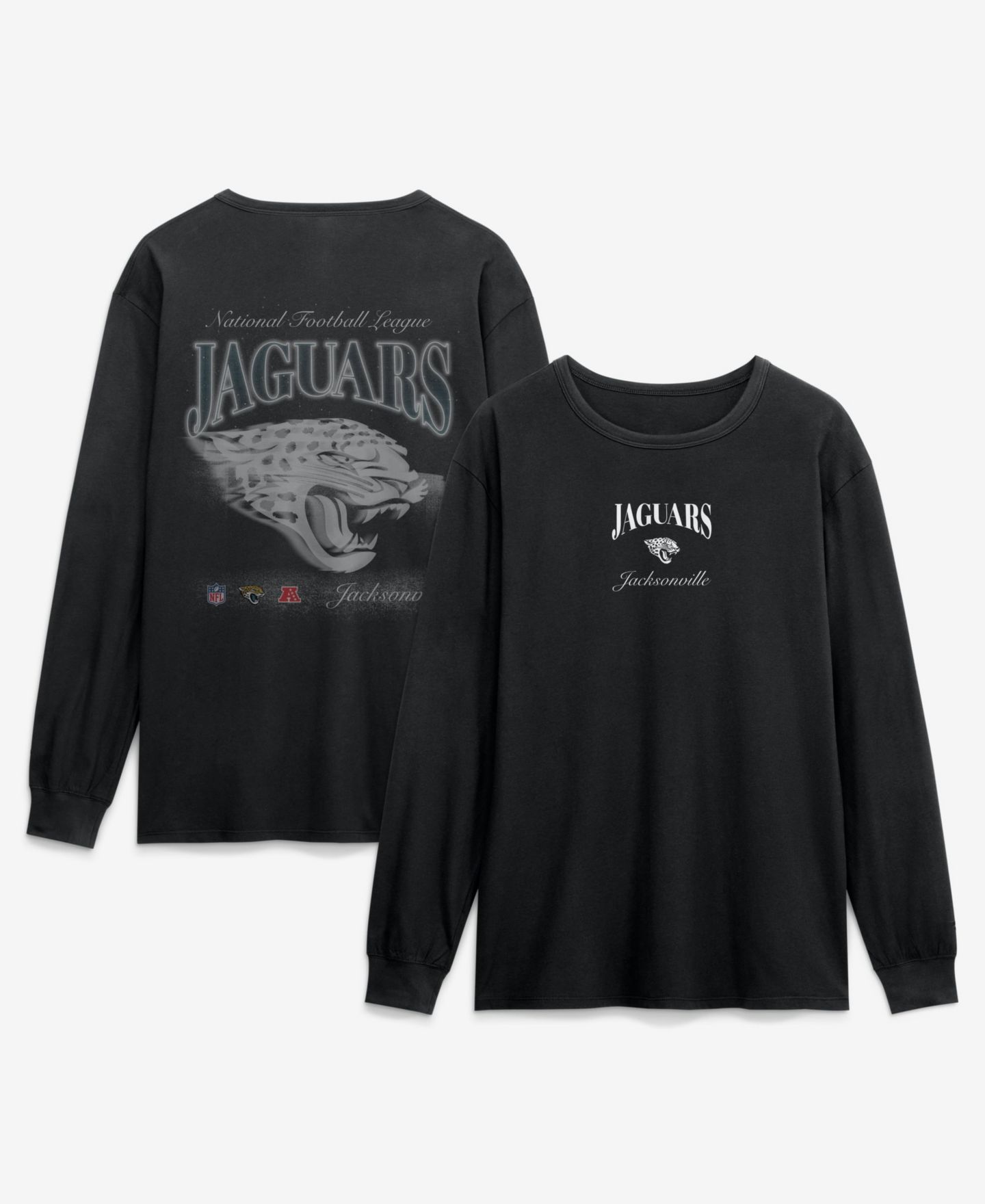 Мужская футболка Fanatics Black Jacksonville Jaguars Midnight Falls Long Sleeve — фото 1