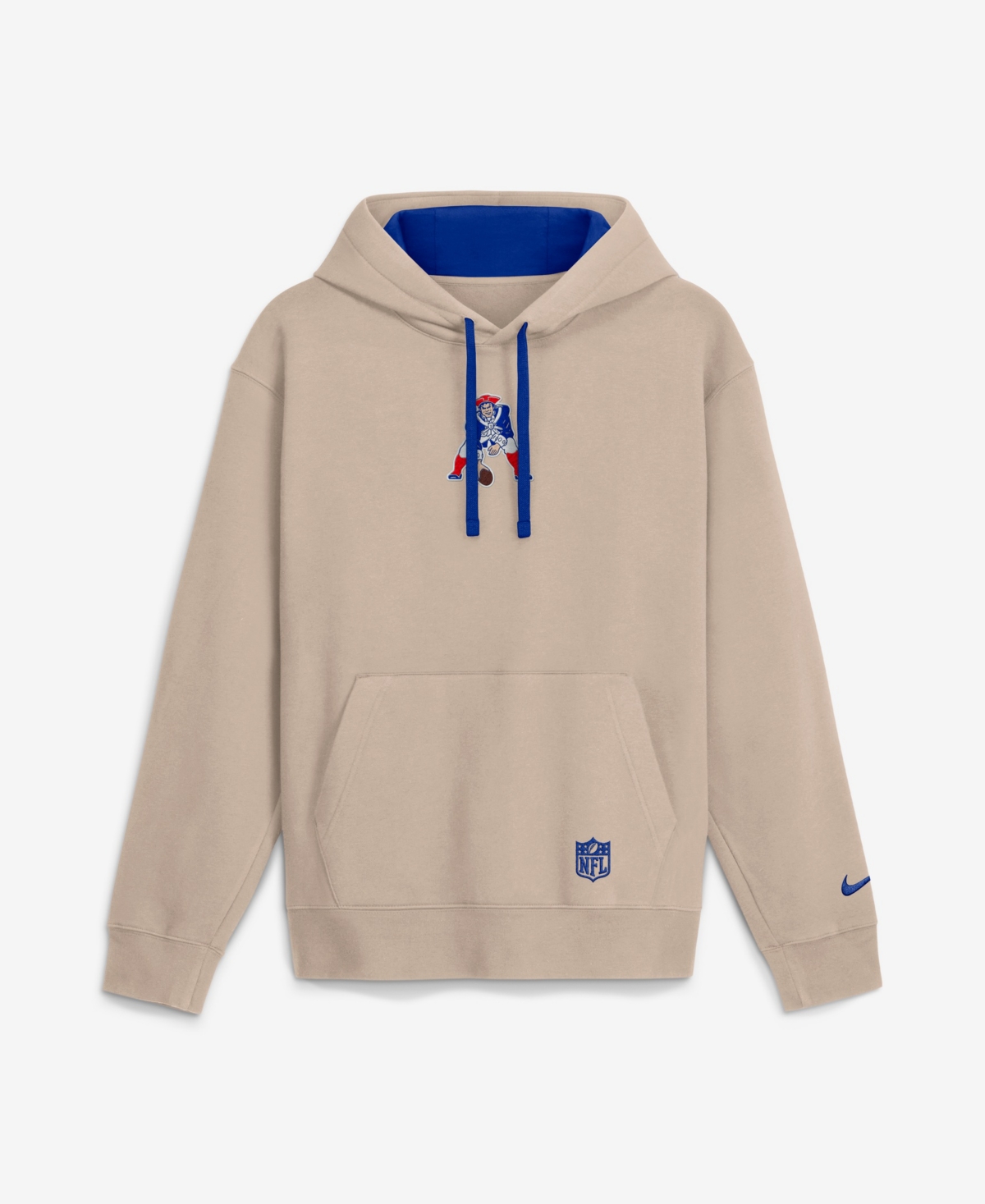 Nike Men's Sand New England Patriots Rewind Club Hoodie