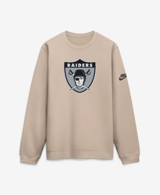 Men's Sand Las Vegas Raiders I-Formation Rewind Club Crew Sweatshirt