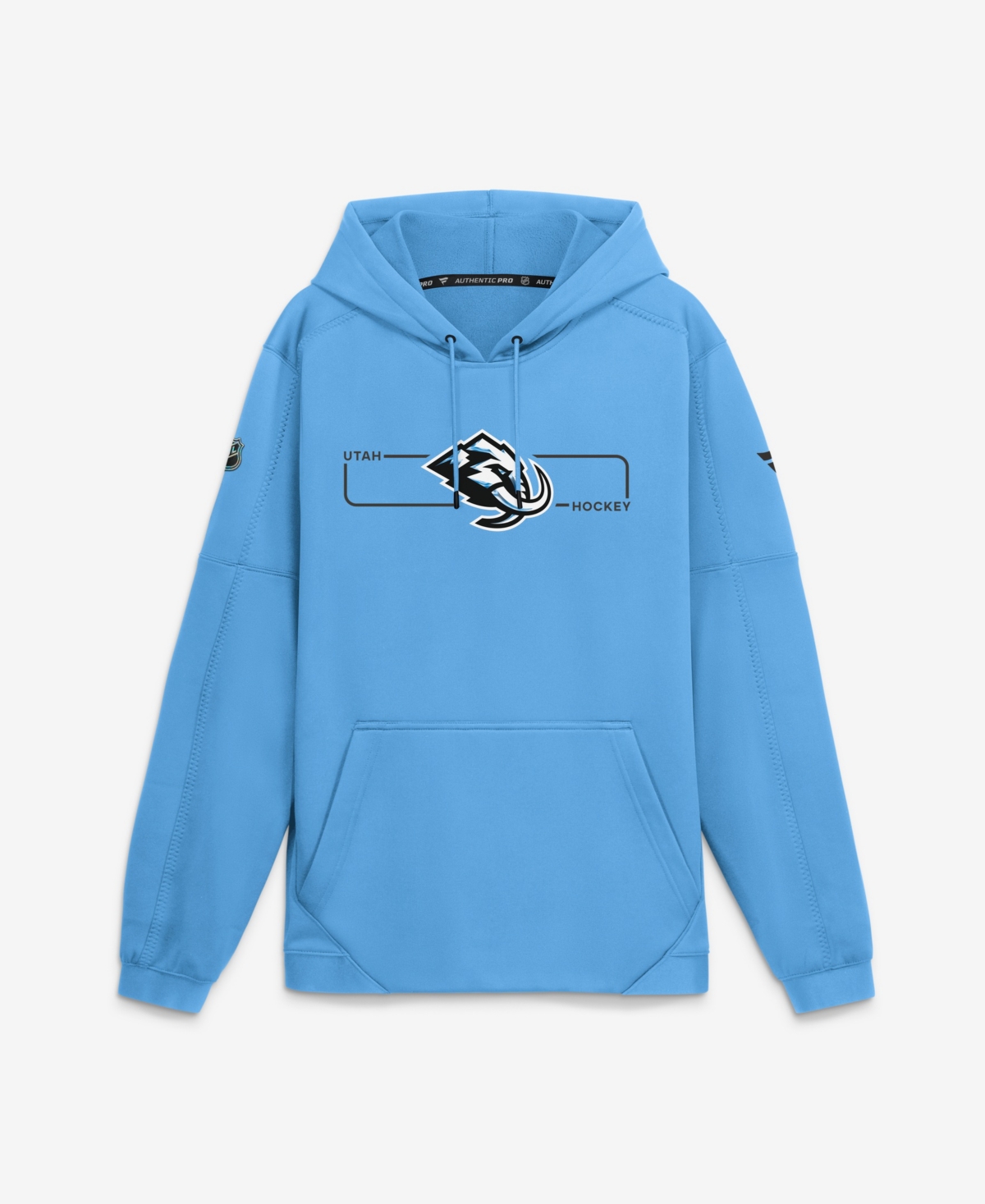 Fanatics Men's Light Blue Utah Mammoth Authentic Pro Rink Fleece Pullover Hoodie