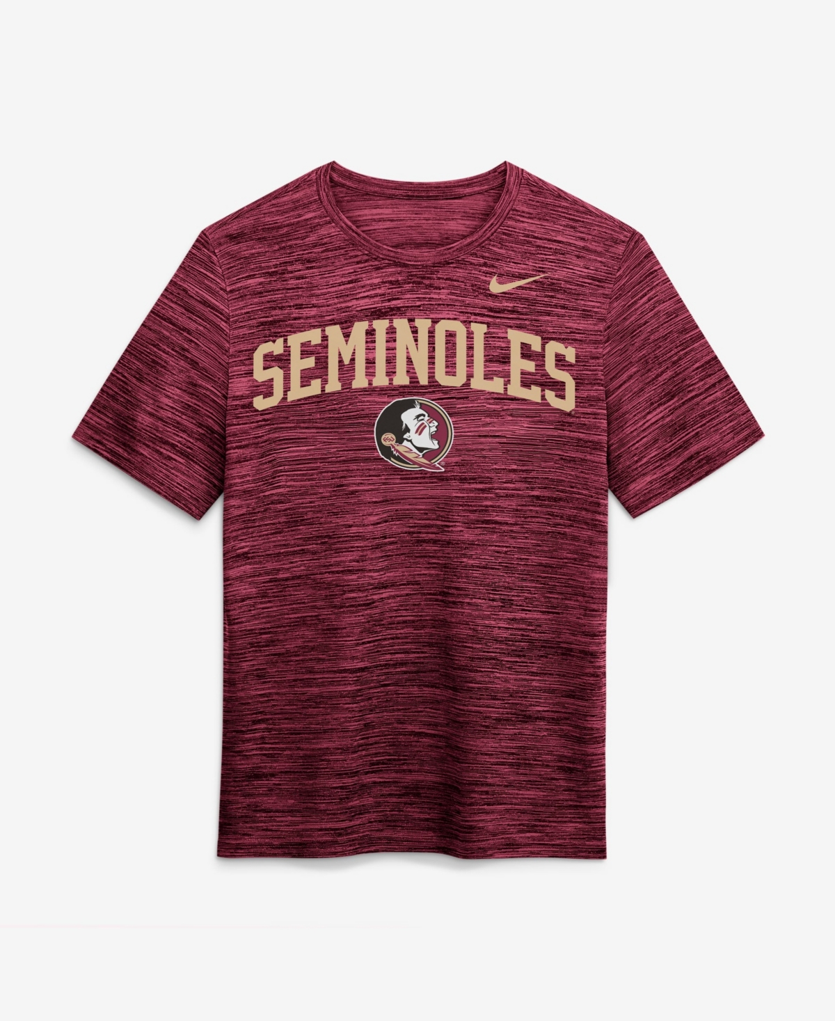 Nike Men's Garnet Florida State Seminoles Primetime Arch Logo Velocity Dri-fit T-Shirt