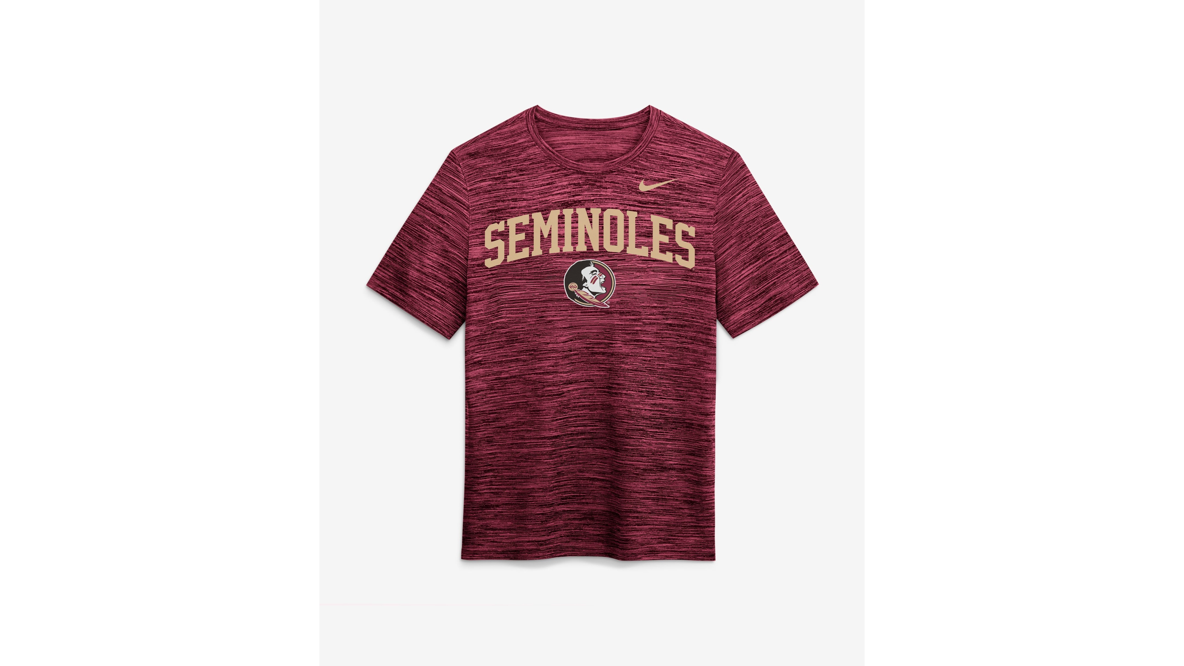 Nike Men's Garnet Florida State Seminoles Primetime Arch Logo Velocity Dri-fit T-Shirt