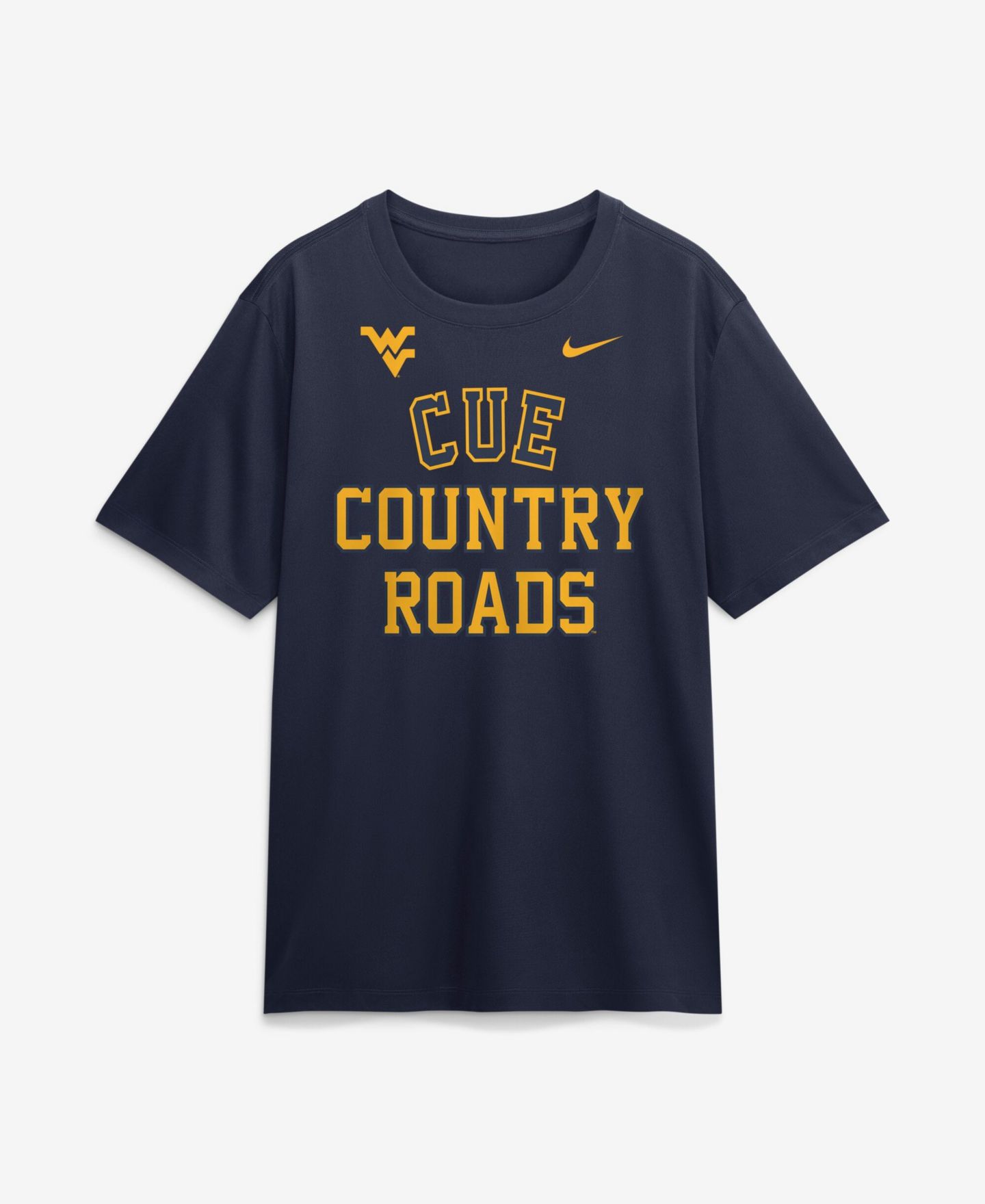 Мужская футболка Nike Navy West Virginia Mountaineers Primetime Arch Mantra Legend Dri-FIT — фото 1