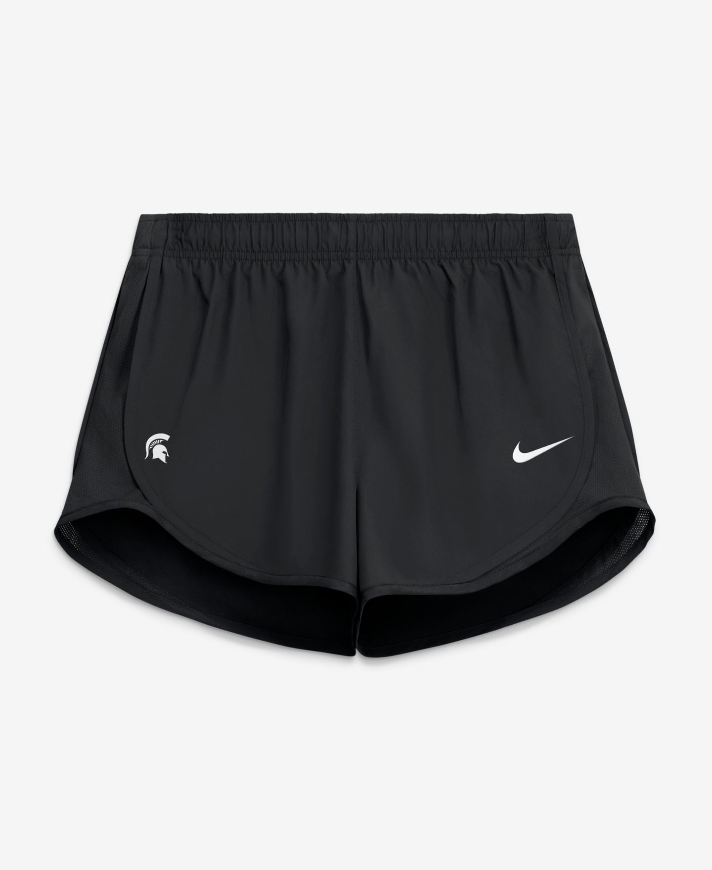 Женские шорты Nike Black Michigan State Spartans Tempo Mid-Rise Dri-FIT — фото 1