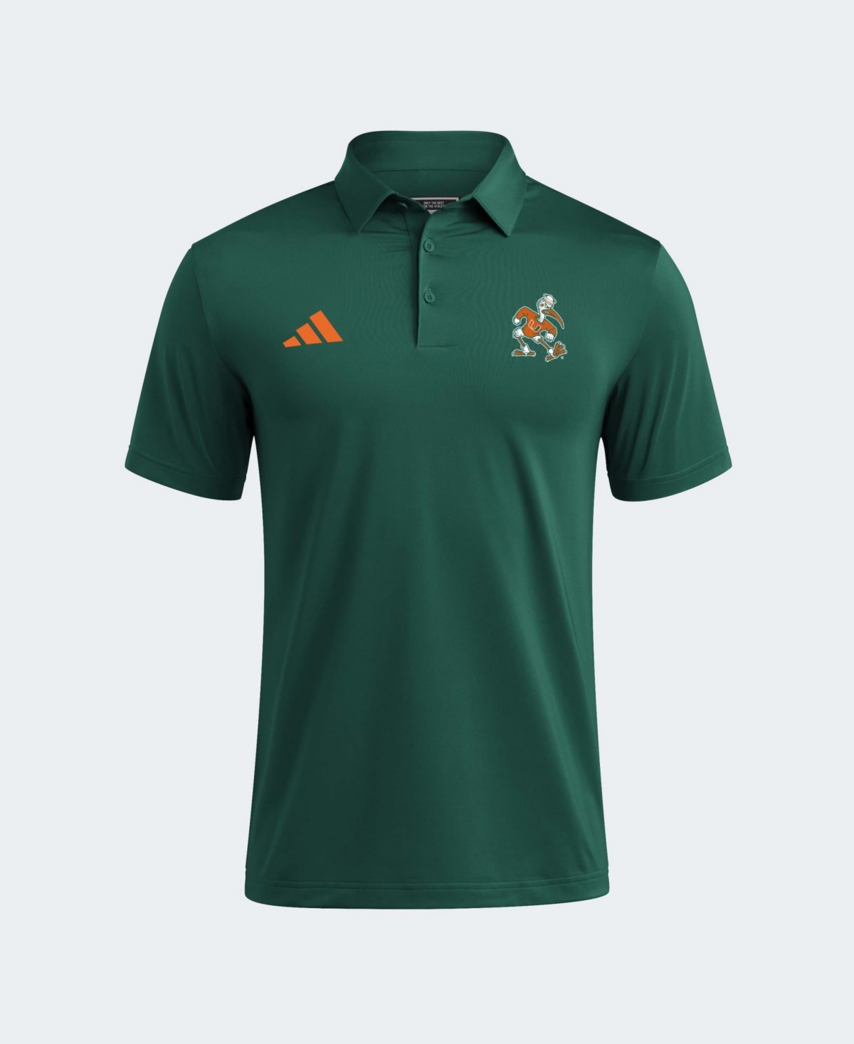adidas Men's Green Miami Hurricanes Ultimate 365 Solid Polo shirt