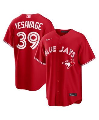 Men's Trey Yesavage Red Toronto Blue Jays Canada Day Replica Jersey