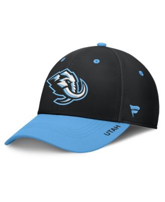 Men's Black/Light Blue Utah Mammoth Authentic Pro Rink Stretch Hat