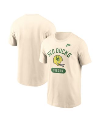 Men's Natural Oregon Ducks Legacy Arch Helmet T-Shirt
