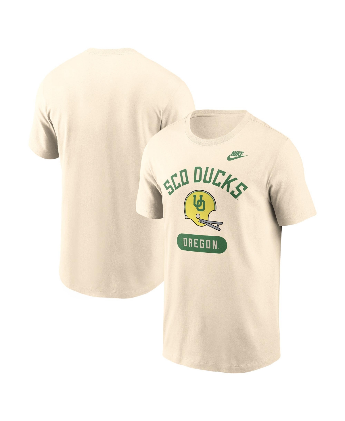 Nike Men's Natural Oregon Ducks Legacy Arch Helmet T-Shirt