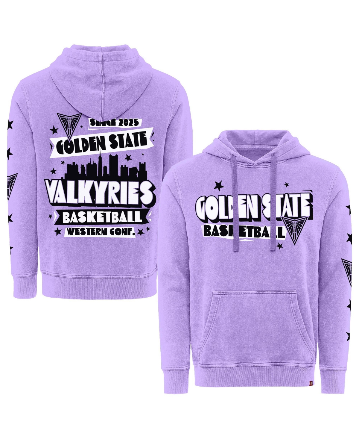 Sportiqe Men's and Women's Violet Golden State Valkyries Mineral Wash Hoodie