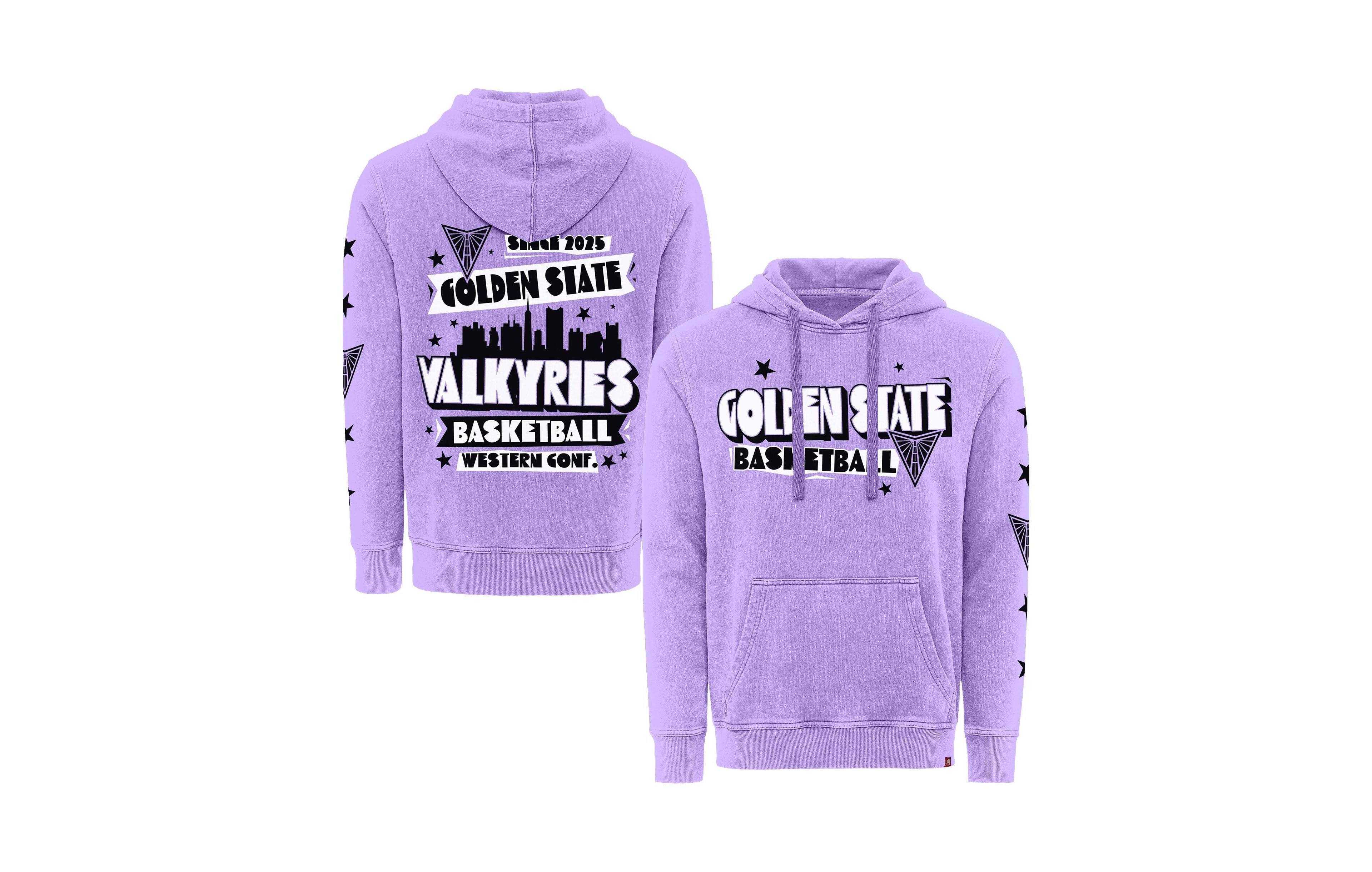 Sportiqe Men's and Women's Violet Golden State Valkyries Mineral Wash Hoodie