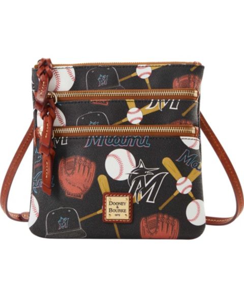 Женская сумка Dooney & Bourke Miami Marlins Game Day Triple Zip Crossbody Purse