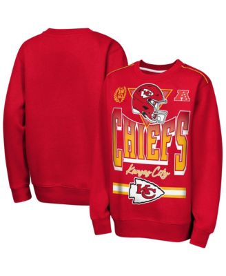Big Boys and Girls Red Kansas City Chiefs Fleece Sweatshirt