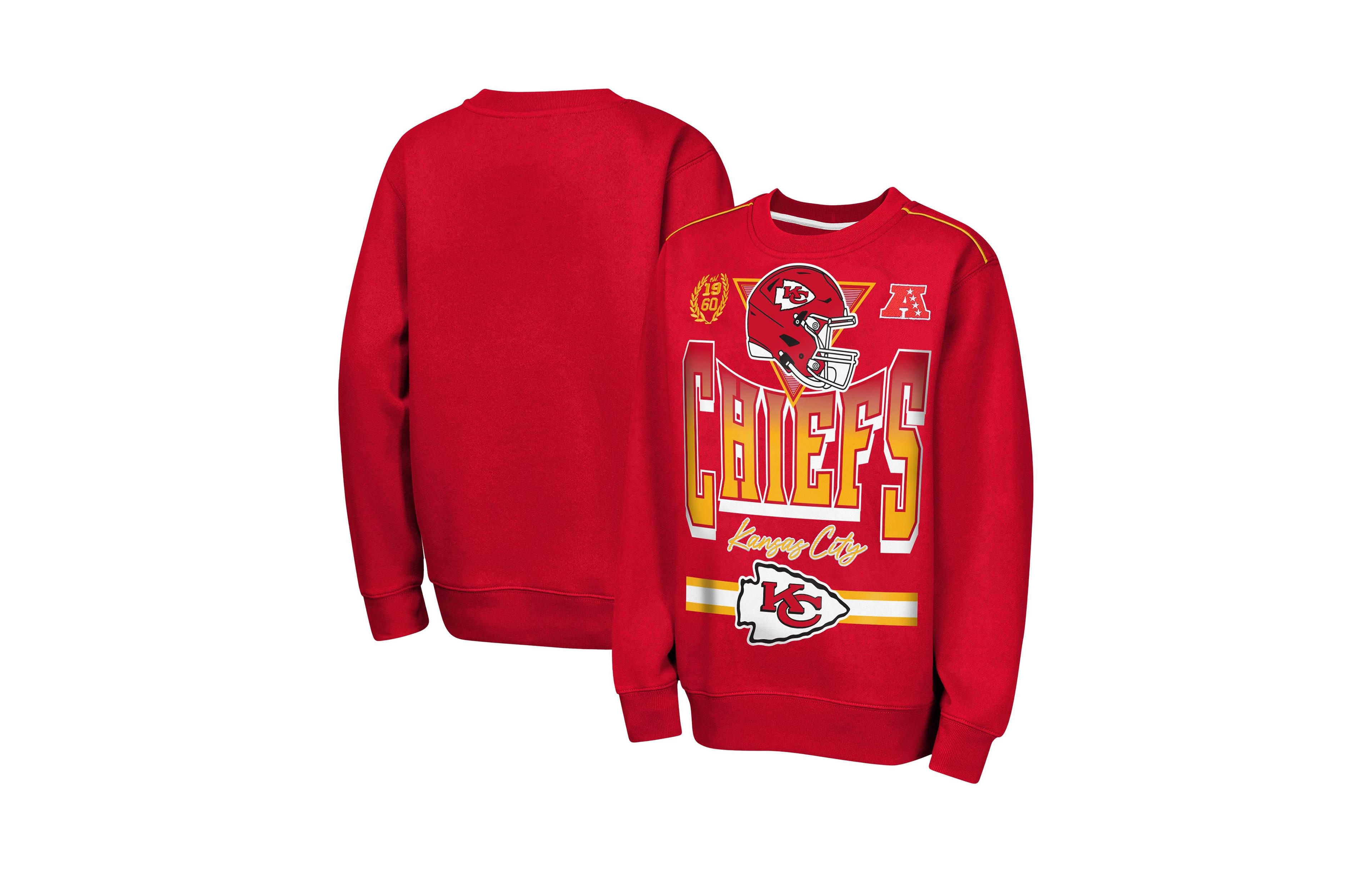 Outerstuff Big Boys and Girls Red Kansas City Chiefs Fleece Sweatshirt