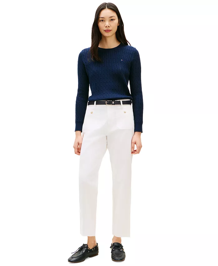 Women's Twill Patch Pocket Chinos Pants - thumbnail 5