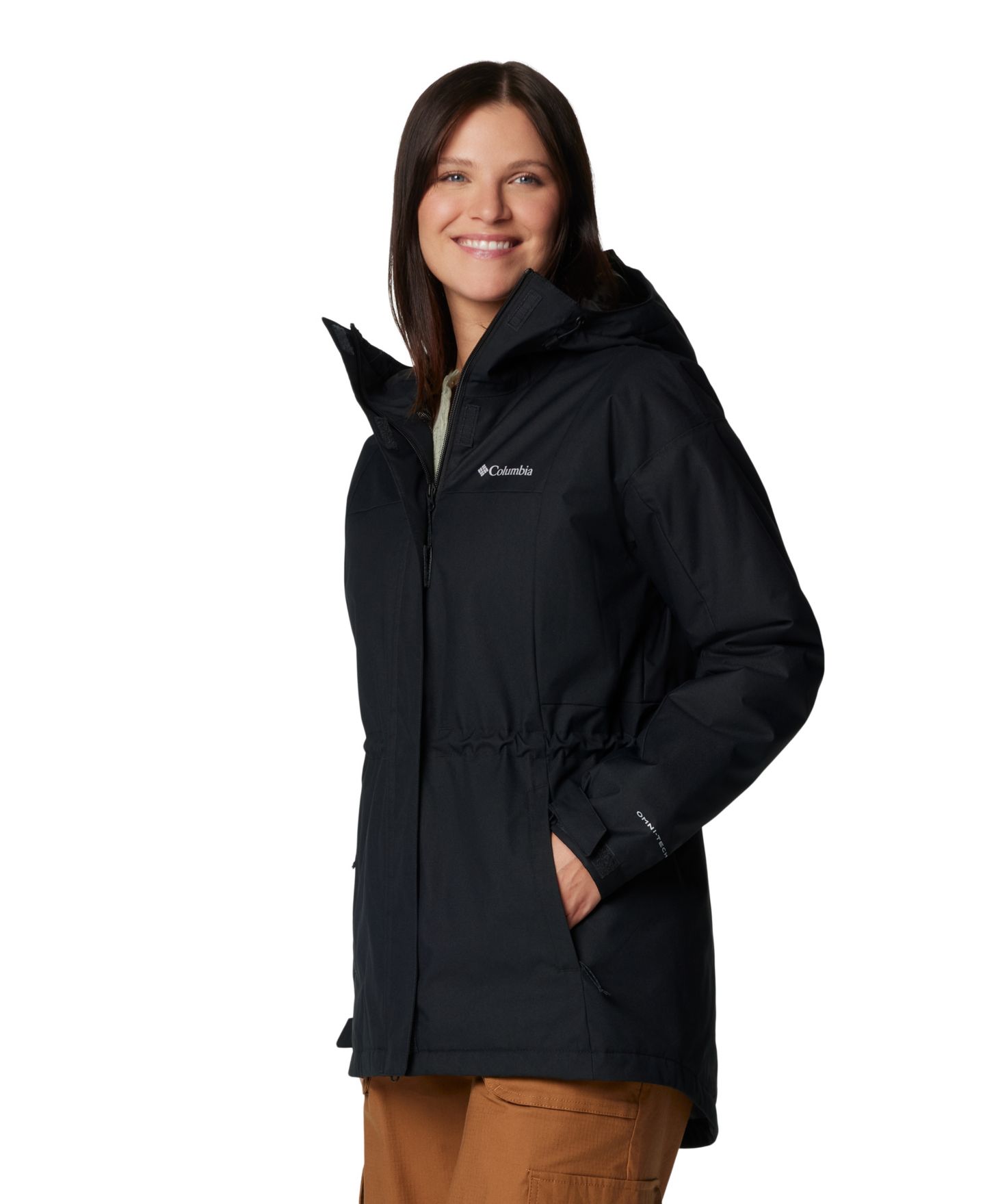 Женская куртка Columbia Hikebound™ II Long Waterproof Insulated Hooded, цвет: Чёрный — фото 3