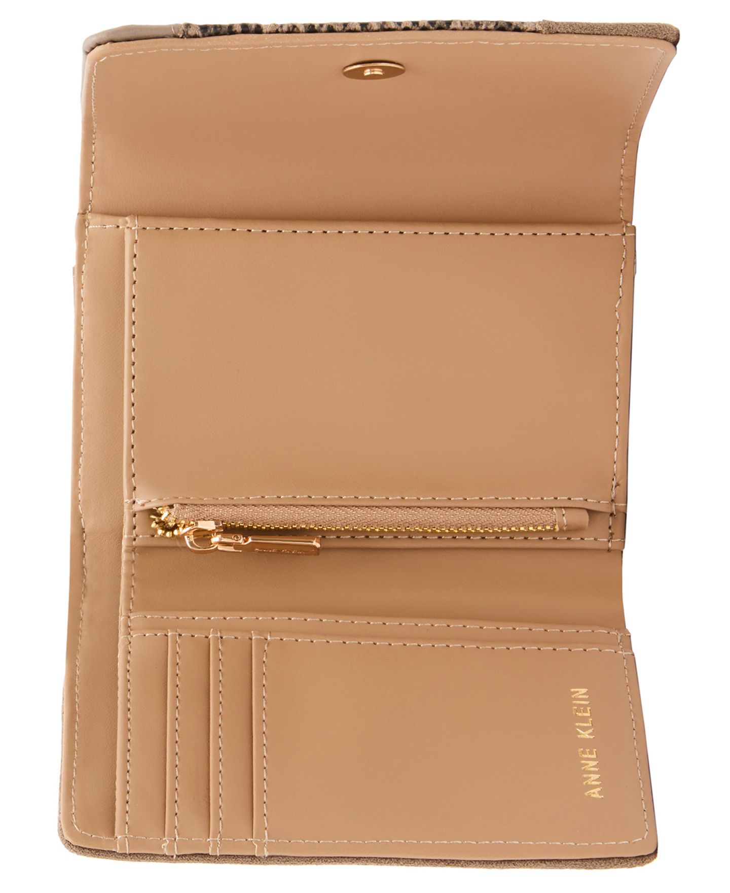 Женский кошелёк Anne Klein Trifold Flap Wallet, цвет: Бежевый — фото 4