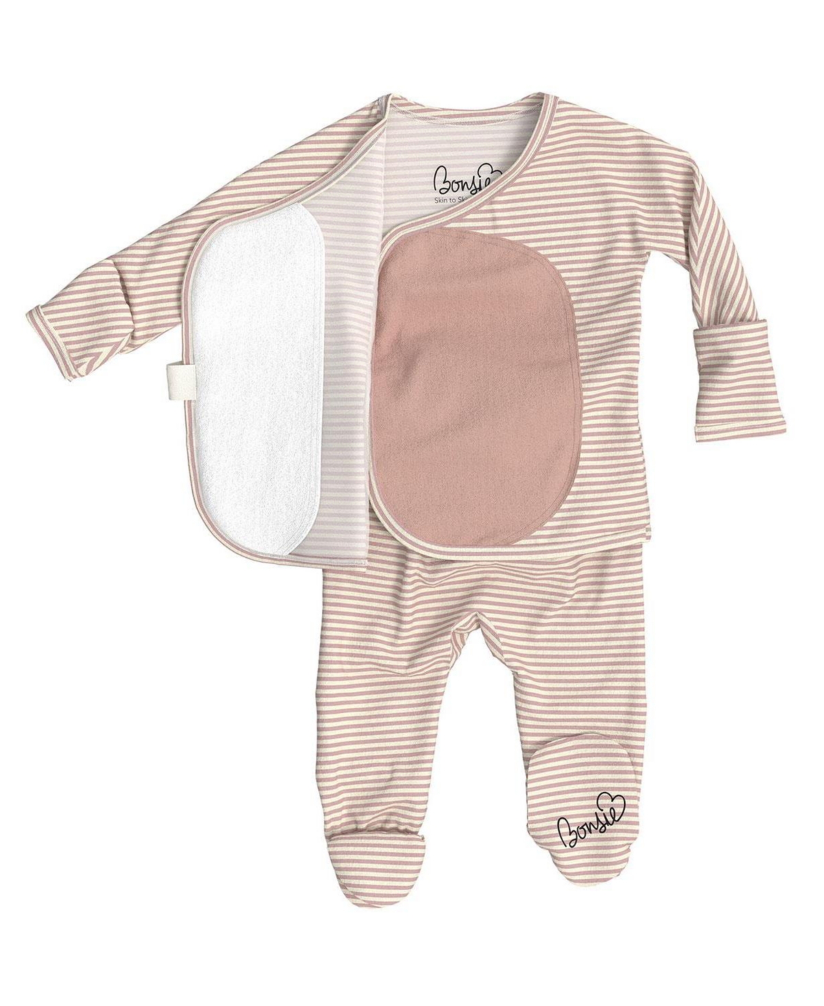 Bonsie Baby Skin to Skin Girl or Boy, Footie - Berry twist.