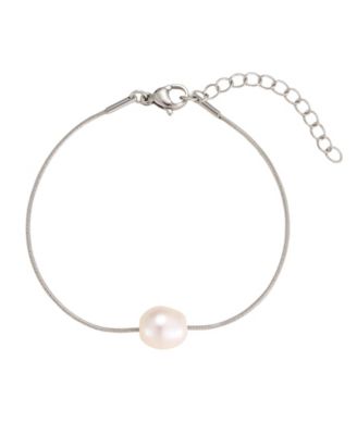 Adjustable Freshwater Pearl Bolo Chain Bracelet
