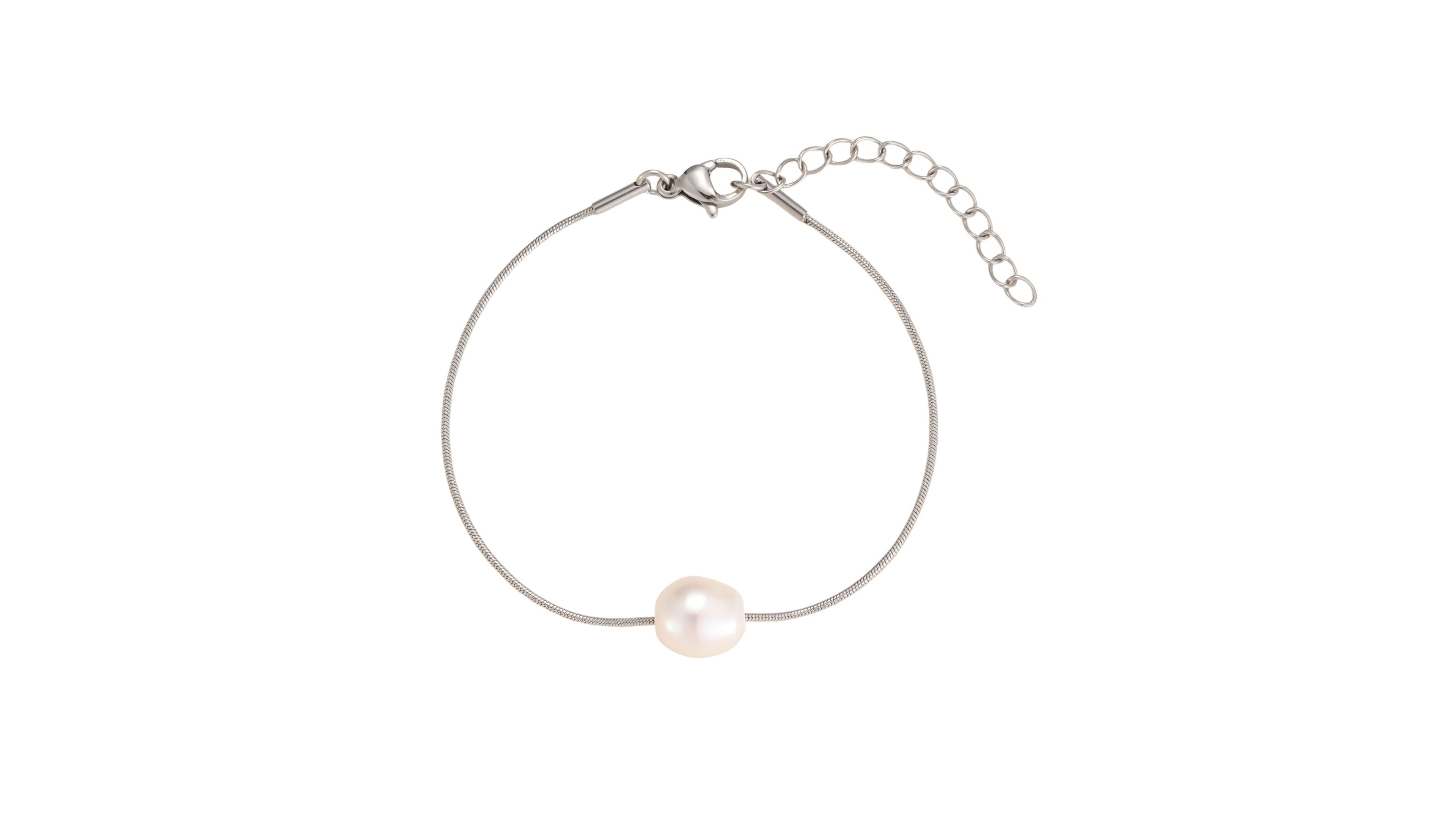 Adornia Adjustable Freshwater Pearl Bolo Chain Bracelet