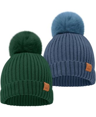 2pack Baby Hats, Baby Beanies, Newborn Hats for Baby Girls, Boys, Baby Winter Hat, 6-36 Months Infant Hat