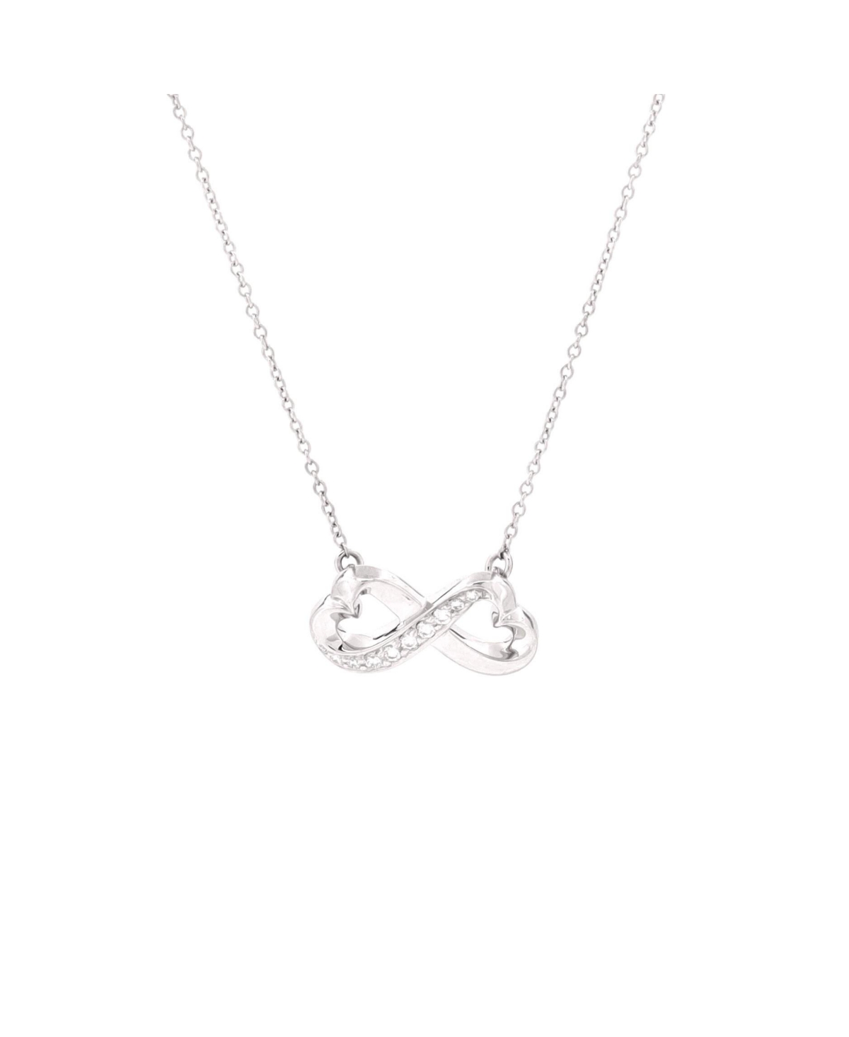 Pre-Owned Tiffany & Co Paloma Picasso Double Loving Heart Pendant Necklace - 18k white gold