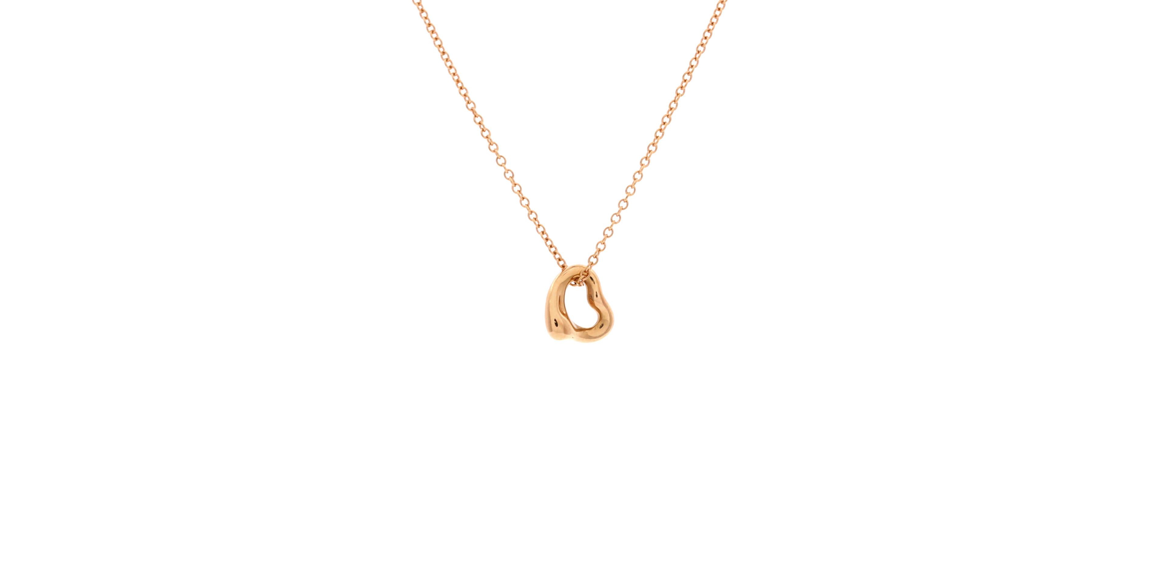 Pre-Owned Tiffany & Co Elsa Peretti Open Heart Pendant Necklace