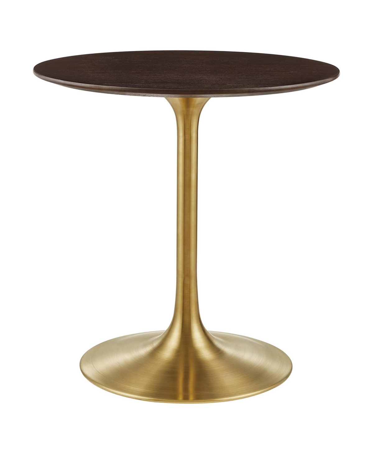 EEI-5212-GLD-CHE 28 in. Lippa Wood Dining Table, Gold & Cherry Walnut