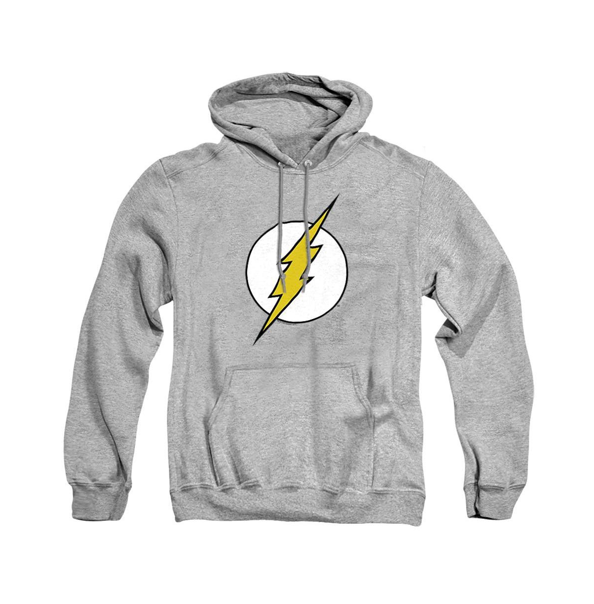 Flash Men's The Lightning Bolt Logo Graphic Kangaroo-Pocket Hoodie - Athletic heather