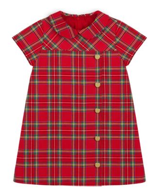 Toddler Girls' 2T-5T Plaid Collared Holiday Dress