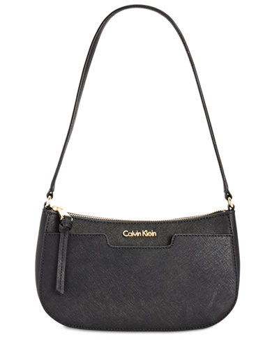 Calvin Klein Saffiano Leather Demi Shoulder Bag