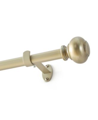 Greenwich 1" Single Curtain Rod with Spherical Ball Finial