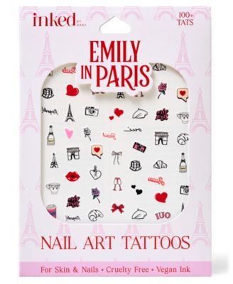 Emily in Paris Amour Nail Art Tattoos