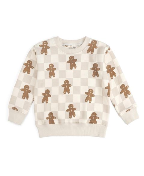Толстовка Sweet Wink Gingerbread Christmas Checkered для мальчиков-малышей, цвет: Слоновая кость
