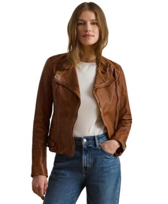 Tumbled-Leather Jacket