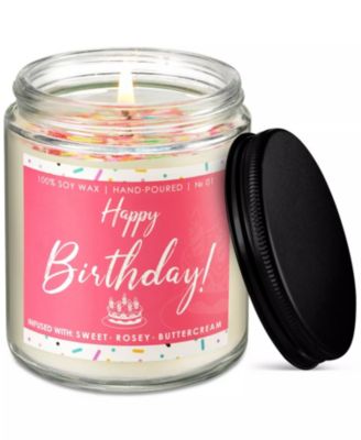 Birthday Candle Gift Set, 7oz Scented Soy Happy Birthday Candles