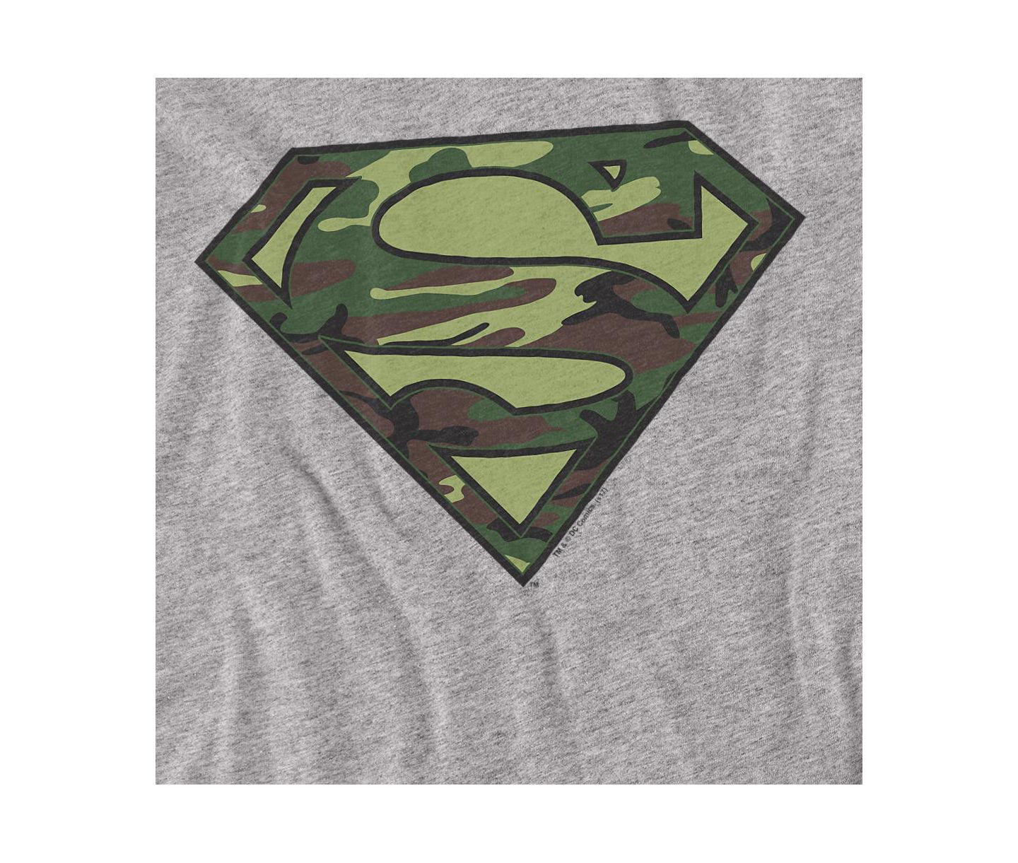 Мужская футболка Superman Camo Logo, цвет: Меланжевый — фото 3