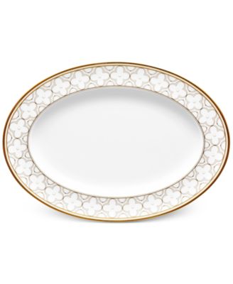 Trefolio Gold Dinnerware Collection Oval Platter